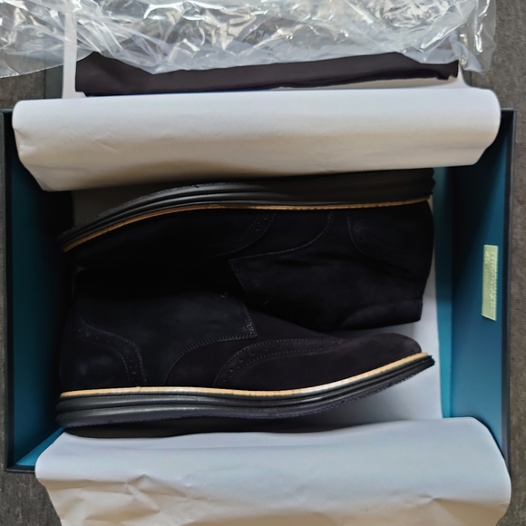 Bugatchi Garda Suede Lace-Up Boot Nero/Dark Black - Picture 7 of 12